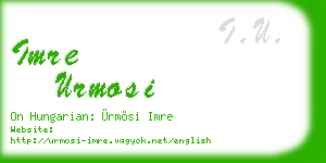 imre urmosi business card