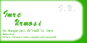imre urmosi business card